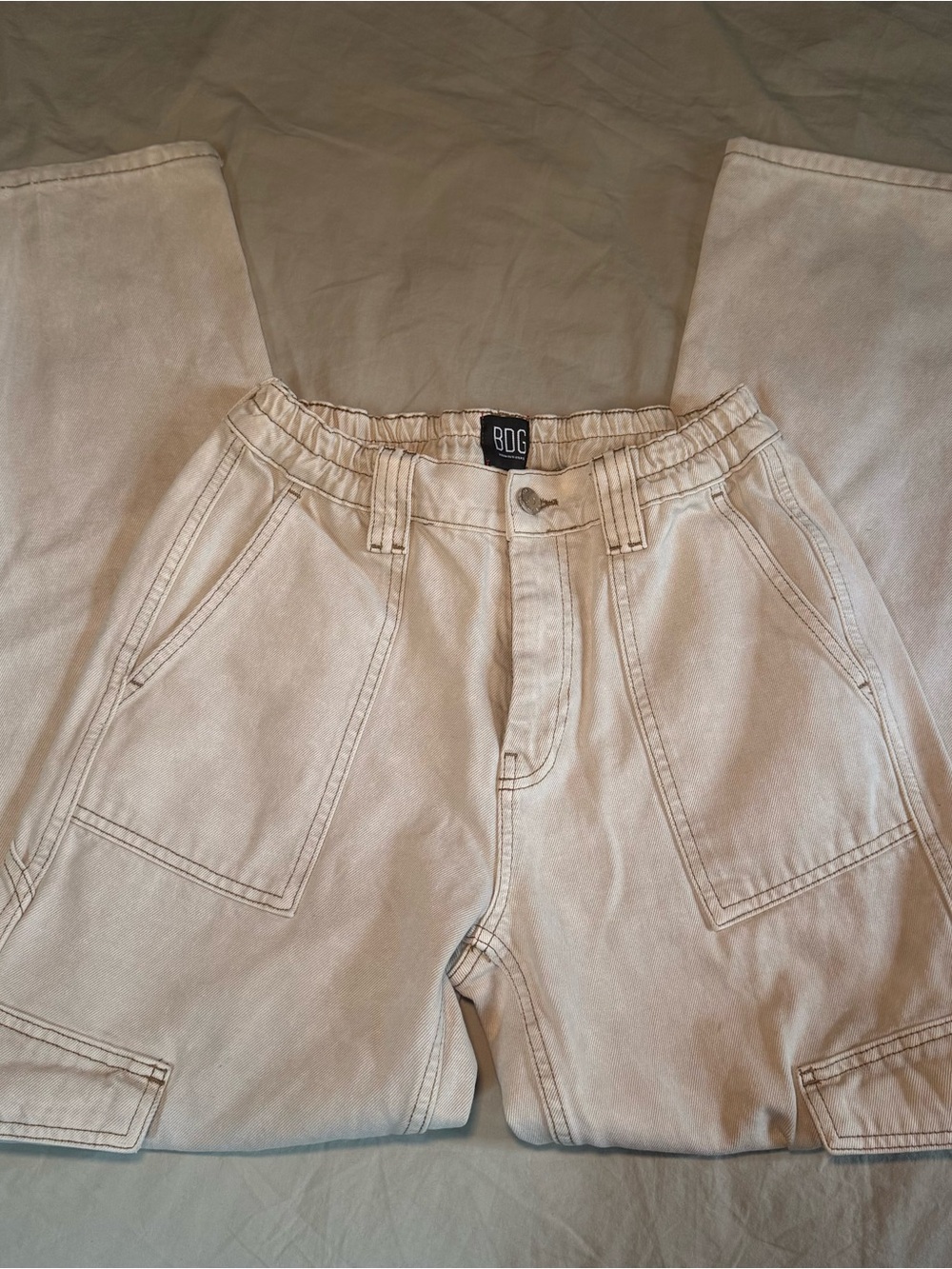 BDG Women’s Cream Skate Carpenter Pants